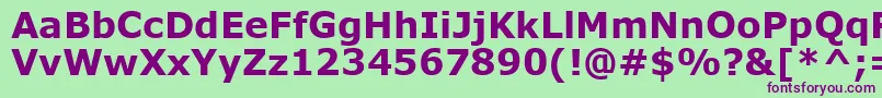 VerdanaBold Font – Purple Fonts on Green Background
