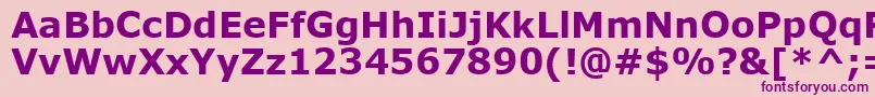 VerdanaBold Font – Purple Fonts on Pink Background