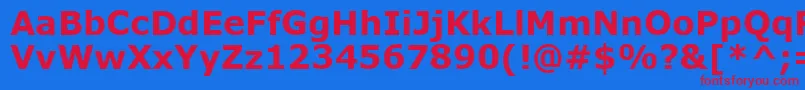 VerdanaBold Font – Red Fonts on Blue Background
