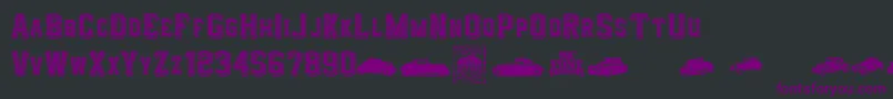 I.F.C.HotrodType Font – Purple Fonts on Black Background