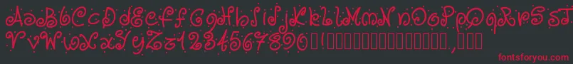 fuente Pwcurvesanddots – Fuentes Rojas Sobre Fondo Negro