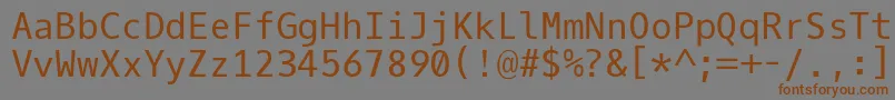 OxygenmonoRegular Font – Brown Fonts on Gray Background