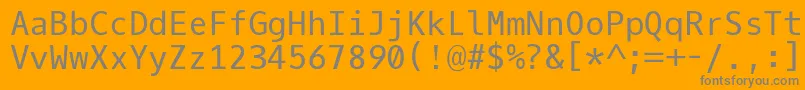 OxygenmonoRegular Font – Gray Fonts on Orange Background