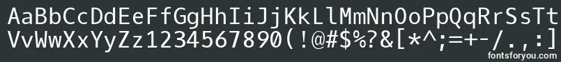 Шрифт OxygenmonoRegular – белые шрифты на чёрном фоне