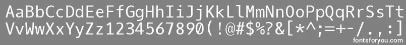 OxygenmonoRegular Font – White Fonts on Gray Background
