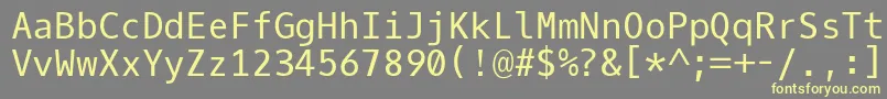 More about OxygenmonoRegular Font OxygenmonoRegular Font – Yellow Fonts on Gray Background
