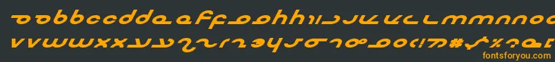 フォントMasterebi – 黒い背景にオレンジの文字