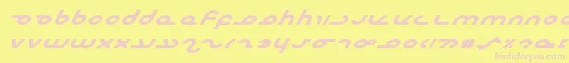 Masterebi Font – Pink Fonts on Yellow Background