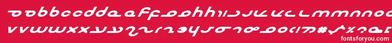 フォントMasterebi – 赤い背景に白い文字