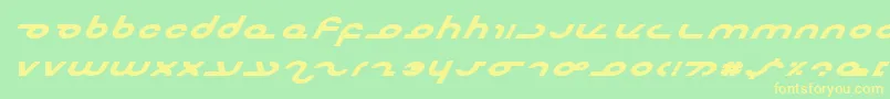 Masterebi Font – Yellow Fonts on Green Background