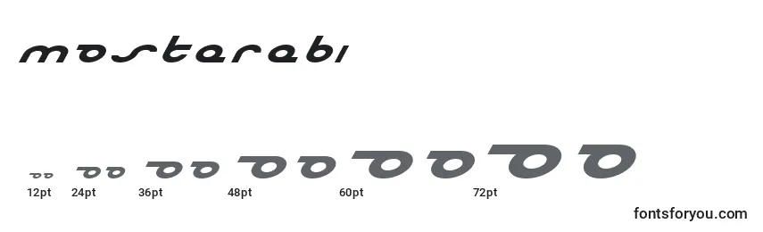 Masterebi font sizes