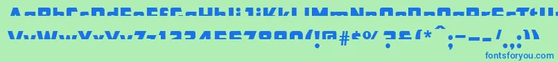 Шрифт Cfb1AmericanPatriotSpangle2NormalItalic – синие шрифты на зелёном фоне