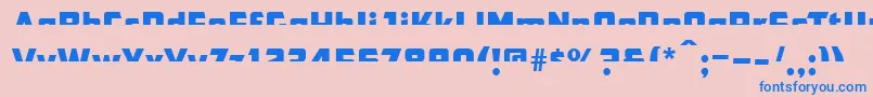 Cfb1AmericanPatriotSpangle2NormalItalic Font – Blue Fonts on Pink Background