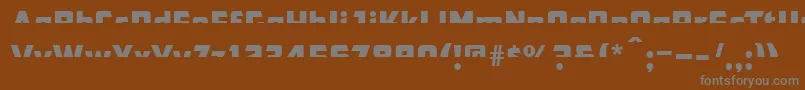 フォントCfb1AmericanPatriotSpangle2NormalItalic – 茶色の背景に灰色の文字