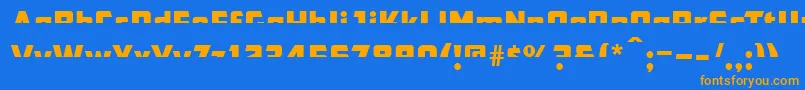 Cfb1AmericanPatriotSpangle2NormalItalic Font – Orange Fonts on Blue Background