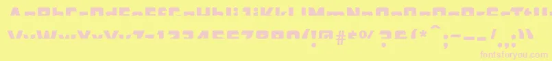 Cfb1AmericanPatriotSpangle2NormalItalic Font – Pink Fonts on Yellow Background