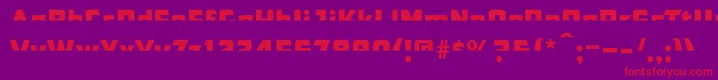 Cfb1AmericanPatriotSpangle2NormalItalic Font – Red Fonts on Purple Background