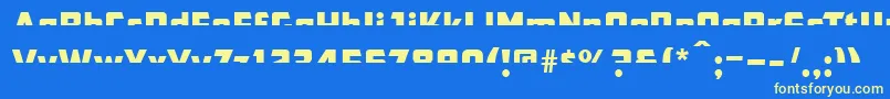 Czcionka Cfb1AmericanPatriotSpangle2NormalItalic – żółte czcionki na niebieskim tle