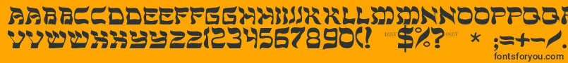 Dssholomc Font – Black Fonts on Orange Background