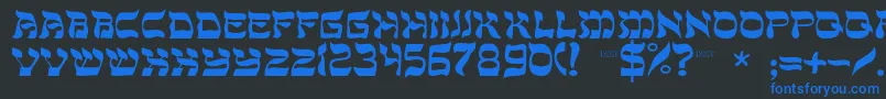 Dssholomc Font – Blue Fonts on Black Background