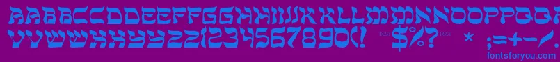 Dssholomc Font – Blue Fonts on Purple Background