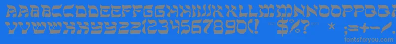 Dssholomc Font – Gray Fonts on Blue Background