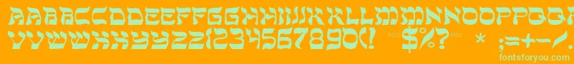 Dssholomc Font – Green Fonts on Orange Background