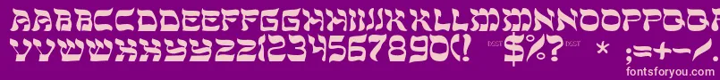 Dssholomc Font – Pink Fonts on Purple Background