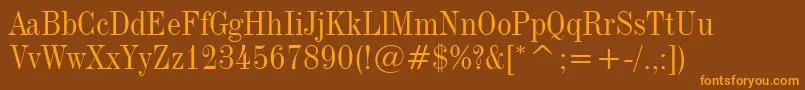 Industrial736Bt Font – Orange Fonts on Brown Background