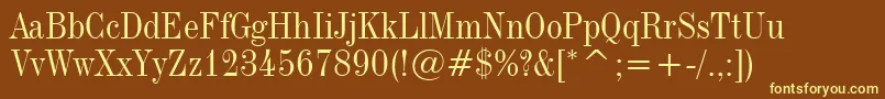 Industrial736Bt Font – Yellow Fonts on Brown Background
