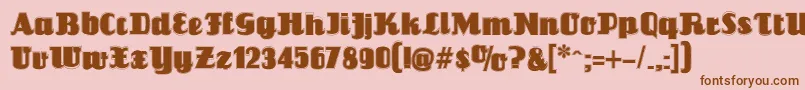 Louisiannecontour Font – Brown Fonts on Pink Background