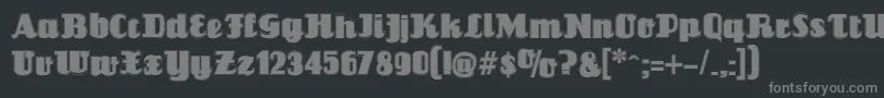 Louisiannecontour Font – Gray Fonts on Black Background