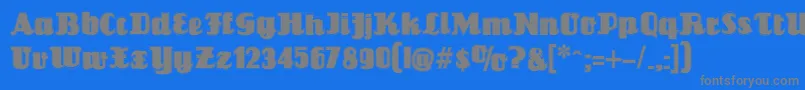 Louisiannecontour Font – Gray Fonts on Blue Background