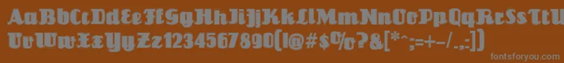 Шрифт Louisiannecontour – серые шрифты на коричневом фоне