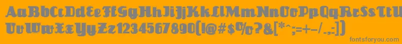 Louisiannecontour Font – Gray Fonts on Orange Background