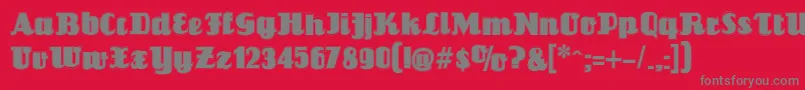 Louisiannecontour Font – Gray Fonts on Red Background