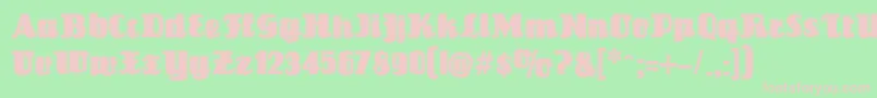 Louisiannecontour Font – Pink Fonts on Green Background