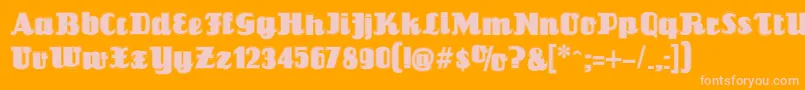 Louisiannecontour Font – Pink Fonts on Orange Background