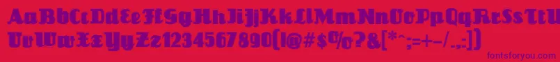 Louisiannecontour Font – Purple Fonts on Red Background