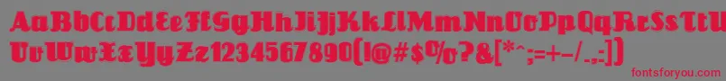 Louisiannecontour Font – Red Fonts on Gray Background