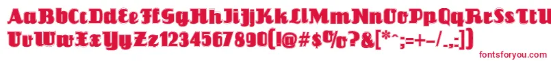 Louisiannecontour Font – Red Fonts on White Background