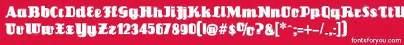 Louisiannecontour Font – White Fonts on Red Background