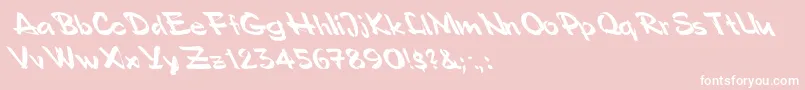 Polosemiscriptleftified Font – White Fonts on Pink Background