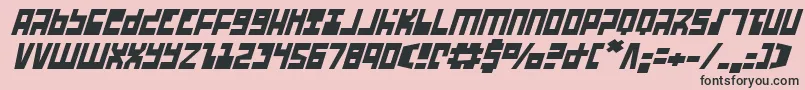 UfoHunterItalic Font – Black Fonts on Pink Background