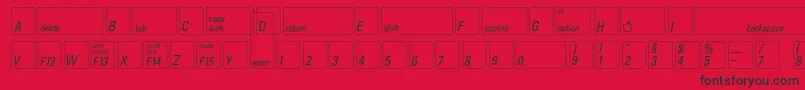 Keyfontdeutsch Font – Black Fonts on Red Background