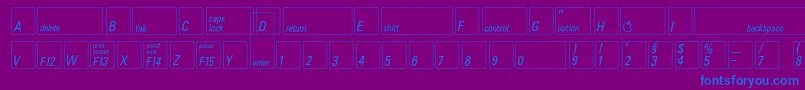 fuente Keyfontdeutsch – Fuentes Azules Sobre Fondo Morado