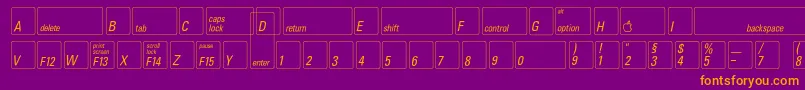 Keyfontdeutsch Font – Orange Fonts on Purple Background