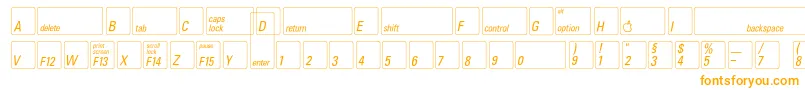 Keyfontdeutsch Font – Orange Fonts on White Background
