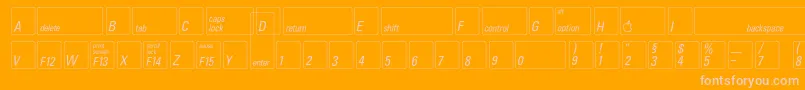 Keyfontdeutsch Font – Pink Fonts on Orange Background