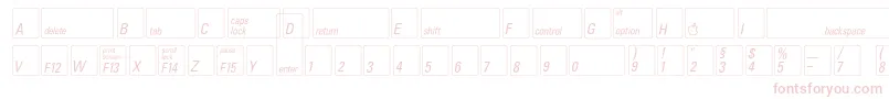フォントKeyfontdeutsch – ピンクのフォント
